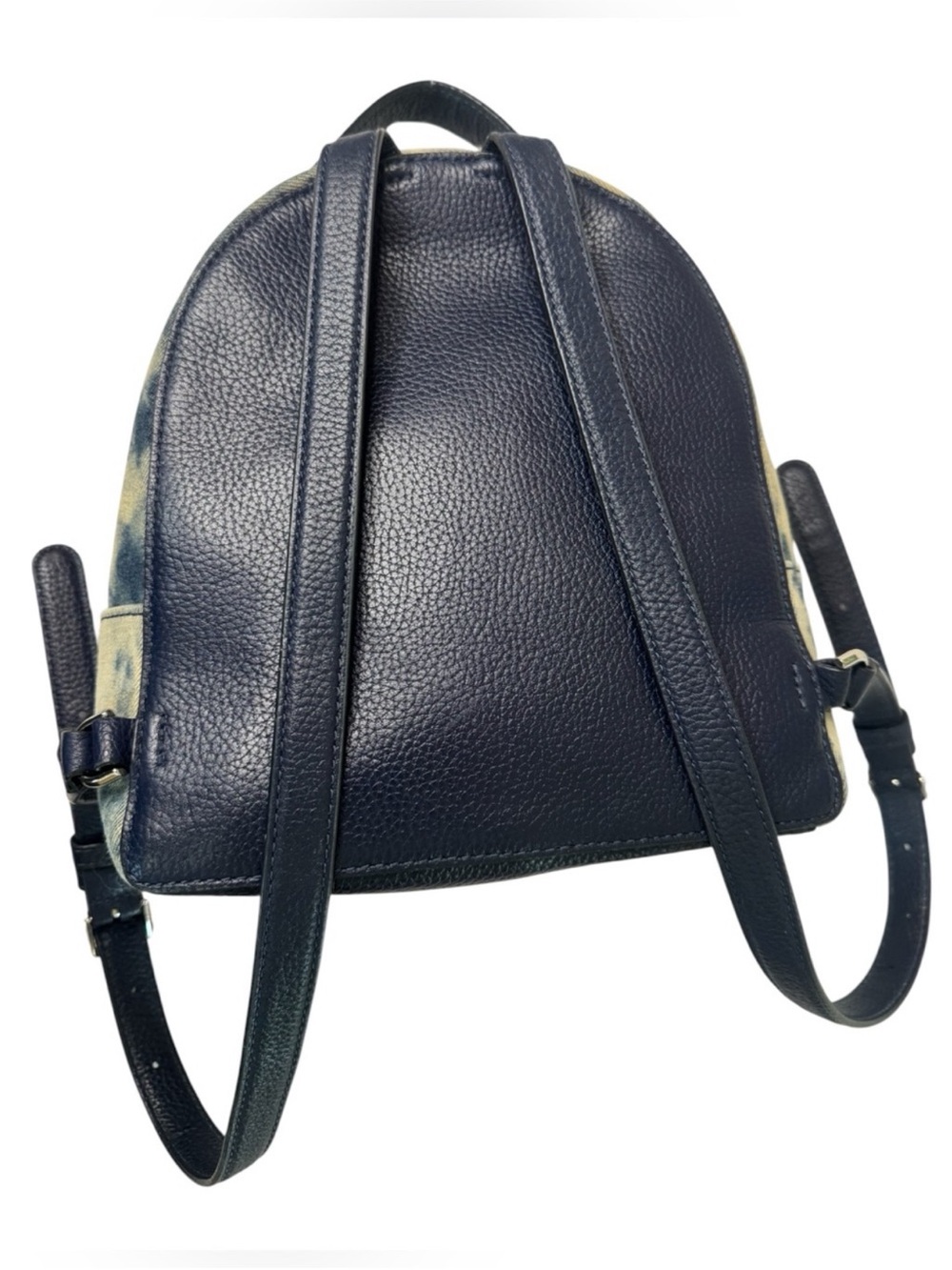 kate spade Navy and White Tie-Dye Denim Mini Backpack - Picture 8 of 16